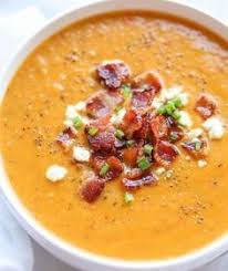 Soupe De Courge Butternut Roti Et Bacon La Meilleure Soupe De L Automne Bacon Soup Squash Soup Recipe Best Butternut Squash Soup