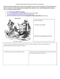 The character of political cartoon analysis worksheet answers in studying. Analysing Political Cartoons