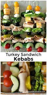Turkey Sandwich Kebabs Are The Perfect Healthy Lunch Without Bread Made With Your Favorite Lunchmeat Make Ahe Turkey Sandwiches Healthy Lunch Picnic Foods