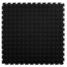Blue Hawk 20 5 In X 20 5 In Black Coin Pvc Plastic Tile Multipurpose Flooring Lowes Com Plastic Tile Multipurpose Flooring Interlocking Tile