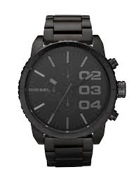 Diesel Mens Double Down 51 Blackout Oversized Chronograph Watch Dz4207 Diesel Quartz Chronograph Watch Diesel Watches For Men Diesel Watch Watches For Men
