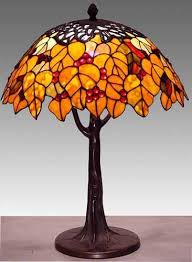 Maple Leaf Tiffany Stained Glass Table Lamp Stained Glass Table Lamps Stained Glass Lamp Shades Stained Glass Lamps
