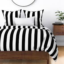 Some comforters are dry clean only, but most in our roundup are machine washable. Three Inch Black And White Vertical Stripes Duvet Cover White Bedroom Decor Striped Bedroom Bedroom Decor