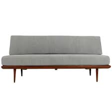 Pair of antique french steel daybeds. Peter Hvidt And Orla Molgaard Nielsen 1960s Teak Daybed Sofa Danish Modern Grey Modern Daybed Living Dining Room Modern Retro