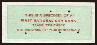 Also ask questions and discuss related issues here. Travellers Cheque First National City Bank 20 Dollars Specimen Notafilia Kp Com