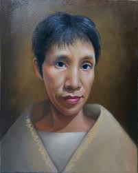 I painted this last year. This painting reminds me of when I was young and  my mother would make salsa in the molcajete.