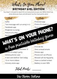 They're organized by game, though you could easily use printouts from one game for a different game. What S On Your Phone Free Printable Birthday Game Six Clever Sisters