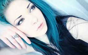 Wow awesom man i love the pic and the hair. Hd Wallpaper Emo Women Blue Hair Closeup Wallpaper Flare