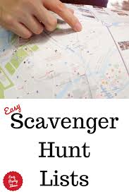 Scavenger hunt with clues for kids & adults on birthday. Scavenger Hunt