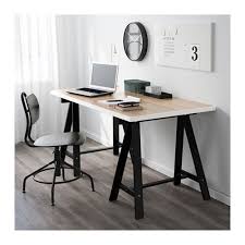 Linnmon Oddvald White White Stained Oak Effect Black Table 150x75 Cm Ikea Home Office Design Home Office Decor Home Office Space