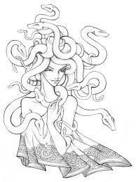 Amazing Snake Hair Of Medusa Coloring Page Coloring Pages Medusa Drawing Snake Hair