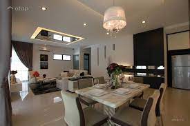 White, grey, beige, cream are all colours that are typically used as a neutral base in a modern living room design. Contemporary Modern Living Room Dining Room Semi Detached Design Ideas Photos Malaysia Atap Co