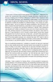 Dental School Personal Statement Example Dental School Personal Statement Dental School Personal Statement Examples Personal Statement