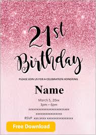 These birthday programs can include the birthday itinerary, the venue and timings of the party and other events. Free Printable 21st Birthday Invitations Templates Party Invitation