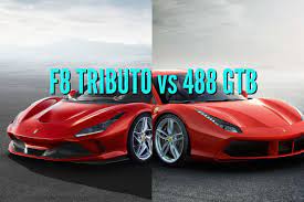 In the rear, the tributo's wing edges curl upwards to make use of the up washing effect of the air that goes below the wing. Ferrari F8 Tributo Vs 488 Gtb Differences Compared Side By Side