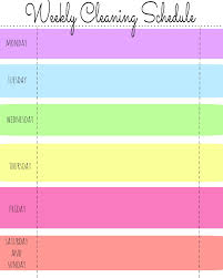 My Quirky Weekly Cleaning Chart Free Printable Homemaking