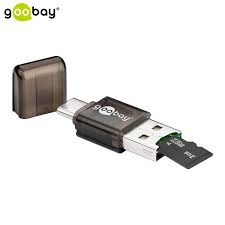 Microsd cards and a usb plug. Goobay Usb C Micro Sd Card Reader