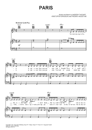 Paris Sheet Music Chainsmokers Sheet Music Notes