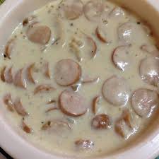 Prego carbonara mushroom sauce with chicken/anamie. Resepi Masakan Spaghetti Carbonara