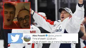 60k content views 26 this month. Out Of Nowhere Jakub Vrana Gives Awesome Goal Call Imitation Alongside Caps Play By Play Announcer Article Bardown