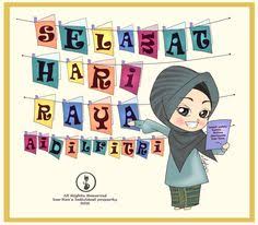 Antara kad raya yang baru di design untuk tahun ini. 99 Gambar Kartun Muslimah Hari Raya Idul Fitri Lengkap Cikimm Com