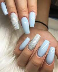They do not have to be perfect. 51 Light Blue Glitter Nails Looks Inspirations Polyvore Discover And Shop Trends In Fashion Outfits Beauty And Home