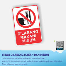 Alhamdu lillaahilladzii ath'amanaa wa saqaanaa wa ja'alanaa muslimiin artinya : Stiker Dilarang Makan Dan Minum Shopee Indonesia