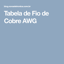 For the 00, 000, 0000 etc. Tabela De Fio De Cobre Awg Fio De Cobre Fios Tabelas