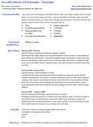Apply the same approach on your resume. Aircraft Cleaner Cv Example And Template Lettercv Com