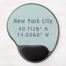 New York City Latitude Longitude Gel Mouse Pad Zazzle Com New York City Latitude Longitude York City
