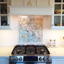 Ocean Themed Kitchen Backsplash Mosaic Mural Ceramic Shells Starfish A Mosaic Backsplash Kitchen Backsplash With Dark Cabinets Backsplash For White Cabinets