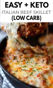 Low Carb Ground Beef Recipe Italian Keto Beef Skillet Recipe Keto Recipes Dinner Ground Beef Recipes Recipes