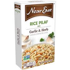 Here's an easy, classic rice pilaf recipe for you: Amazon Com Near East Rice Pilaf Mix Garlic Herb 6 3 Oz Pack Of 12 Boxes Grocery Gourmet Food