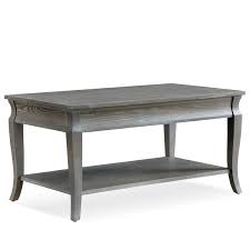 Is there such a thing as a farmhouse coffee table? Leick Home Luna Solid Wood Coffee Table In Washed Gray 11603 Gw