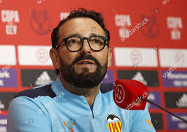 Valencias Head Coach Jose Bordalas Attends Editorial Stock Photo