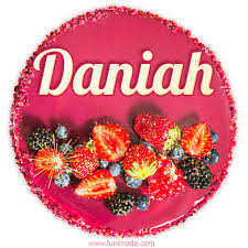 How popular is the baby name daniah? Happy Birthday Cake With Name Daniah Free Download Download On Funimada Com
