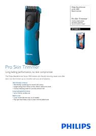 Shampooing is one of the most important parts of cleaning your beard. Bt1000 15 Philips Beard Trimmer Manualzz