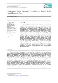 Herbi mulyadi august 5, 2016 at 6:45 pm. Pdf Perancangan Sistem Akuntansi Penjualan Ud Galansa Graha Motor Mayang Jember