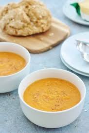 Sweet Potato And Red Lentil Soup Vegan Recipe Soup Maker Recipes Vegan Lentil Soup Recipes