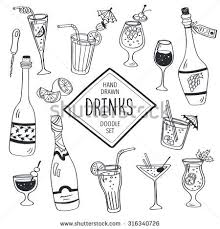 Black And White Lemonade Pitcher Clipart Drinks Doodle Set Hand Drawn Cocktails Icons Isolated On White Background Doodle Beverages Collection Bottl How To Draw Hands Doodles Bullet Journal Doodles