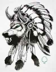 Pin By Erica Claire Barron On Future Tattoos Headdress Tattoo Indian Headdress Tattoo Wolf Tattoos