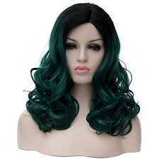 And red hair, and blue hair, and green hair. Synthetic Wig Deep Wave Synthetic Hair Ombre Hair Black Green Wig Women S Medium Length Capless Black Green 6192563 2020 13 51