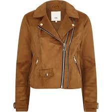 River Island Tan Double Zip Faux Suede Biker Jacket 100 Liked On Polyvore Featuri Motorcycle Jacket Women Motorcycle Jacket Outfit Faux Suede Biker Jacket