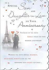 May the sunshine brighten each day. Stunning Top Range Lovely Words 5 Verse Son Daughter In Law Anniversary Card Buy Online In Bulgaria At Desertcart 75069692