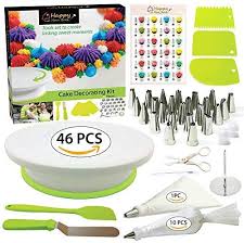 More than 15000 cupcake decorations to at pleasant prices up to 5 usd fast and free worldwide shipping! Amazon Com Happy Hour Bake 46pcs Beginner Cake Decorating Kit Baking Supplies With Rotating Cake Stand Baking Kits For Adults Or Kids Cupcake Decorating Kit With Icing Bags And Tips Cake Decorating