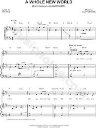 Best of luck learning 'a whole new world' from aladdin by disney. A Whole New World 2019 From Aladdin 2019 Sheet Music In D Major Transposable Download Print Sku Mn0197027