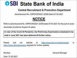 Scroll down to get all the important. Sbi Clerk Exam 2021 Postponed Due To Covid 19 Times Of India