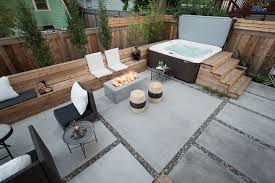 Wooden landscape timbers work great for framing that to keep the sand contained. Backyard Hot Tubs Paradise Restored Landscaping