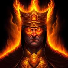 Porträt eines bösen Kriegers in Mensc..."