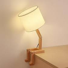 Haitral Wooden Table Lamp Adjustable Creative Nightstand Lamp For Bedroom Office Kids Wooden Desk Lamp Wooden Table Lamps Modern Desk Lamp